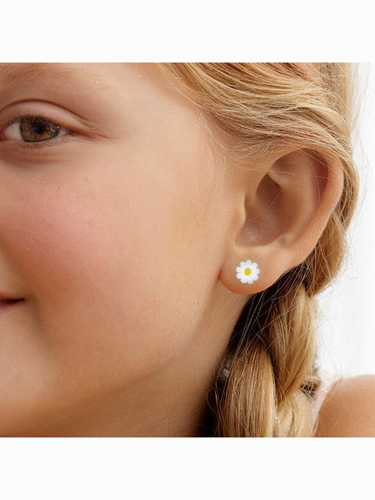 Cercei Fetite Studs Flori Din Argint