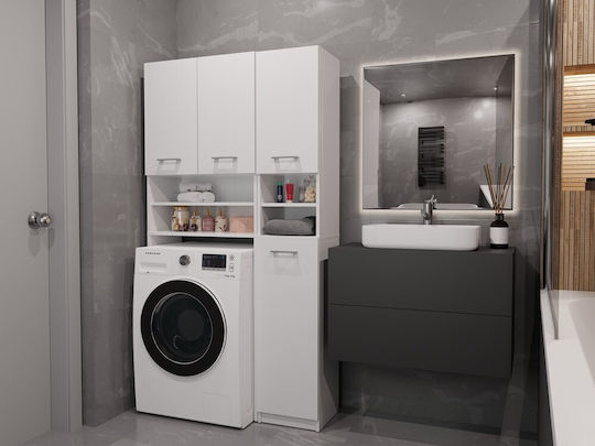 Topeshop Marpol Cabinet de baie Mobilier pentru baie L96xA30xÎ183cm Alb