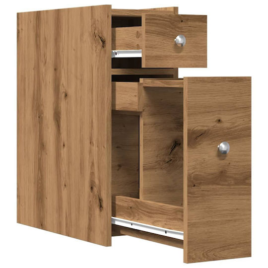 vidaXL Badezimmerschrank B21.5xT50xH60cm Eiche