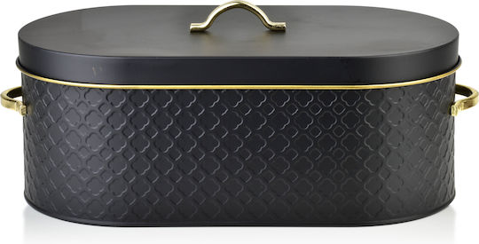Lumarko Ψωμιέρα Inox Γκρι 34x18x13cm