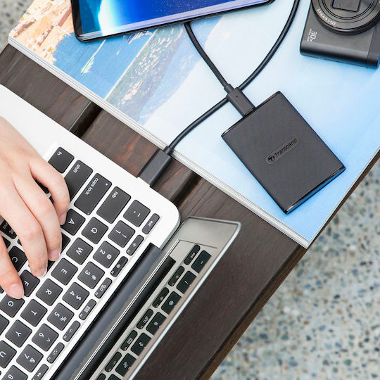 Transcend ESD270C USB 3.1 / USB-C Εξωτερικός SSD 250GB 2.5" Μαύρο