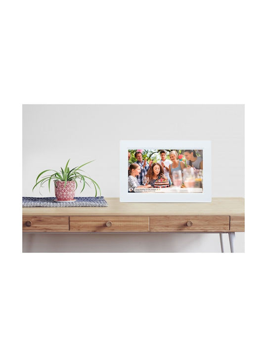 Denver Frameo PFF-1015 Digital Photo Frame with Touch Screen 10.1" Resolution 1280x800 with WiFi White PFF-1015W