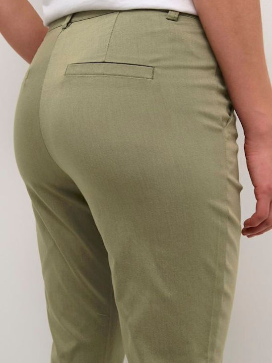 Damen Stoff Hose Light Green