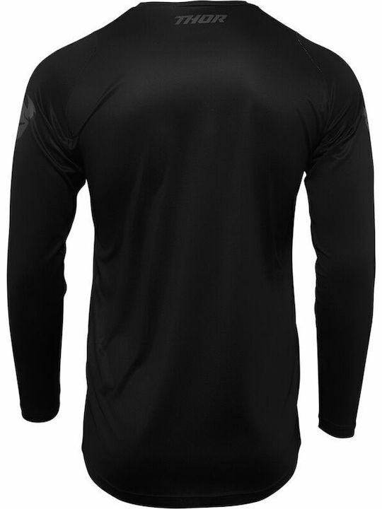 Thor Männer Motorrad Reittrikot Langärmelig Schwarzes Farbe