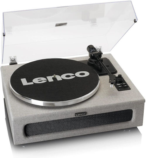 Lenco LS-440 LS-440GY Plattenspieler mit Vorverstärker und Eingebaute Lautsprecher Gray