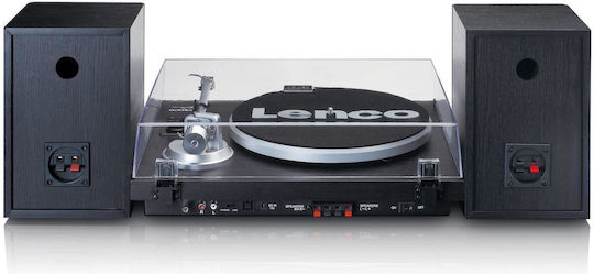 Lenco LS-500 LS-500BK Πικάπ με Belt Drive, Προενίσχυση και Ενσωματωμένα Ηχεία Μαύρο