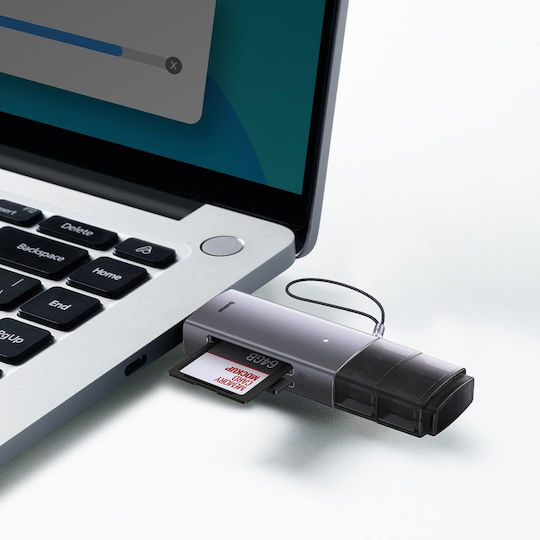 Baseus Lite Series Card Reader USB 3.0 Type-C για SD Γκρι