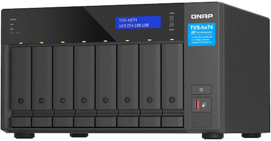 QNap NAS Tower με 3 θέσεις για HDD/SSD και 2 θύρες Ethernet (TVS-h874-i7-32G)