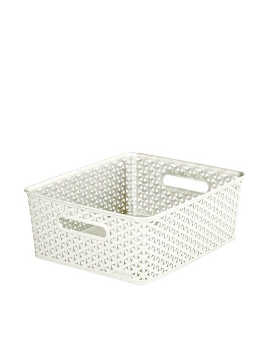 Curver Mystyle Καλάθι Αποθήκευσης Πλαστικό Λευκό 35.5x29.6x13.3cm