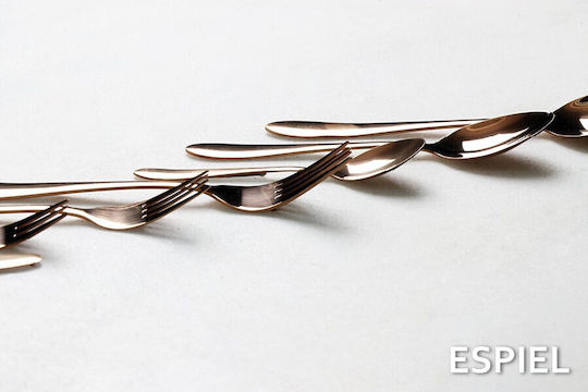 Espiel Inox Fruit/Dessert Fork Set Rose Gold Prime 17.8cm 12pcs
