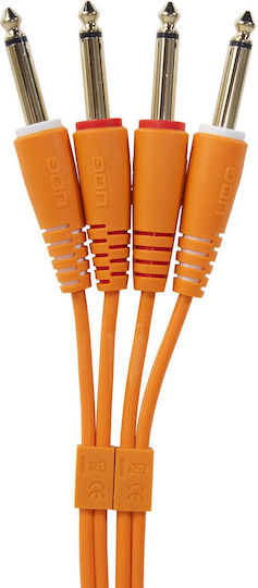 UDG Cable 2 x 6.3mm male - 2x 6.3mm male 3m Orange (U97004OR)