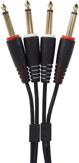 UDG Cable 2 x 6.3mm male - 2x 6.3mm male 1m (U97002BL)