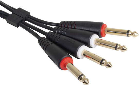 UDG Cable 2 x 6.3mm male - 2x 6.3mm male 1m (U97002BL)