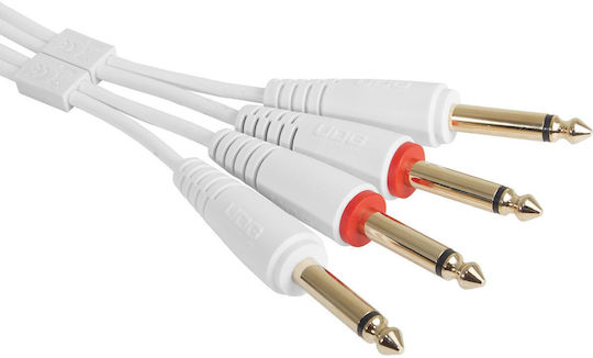UDG Cable 2 x 6.3mm male - 2x 6.3mm male 1.5m White (U97002WH)