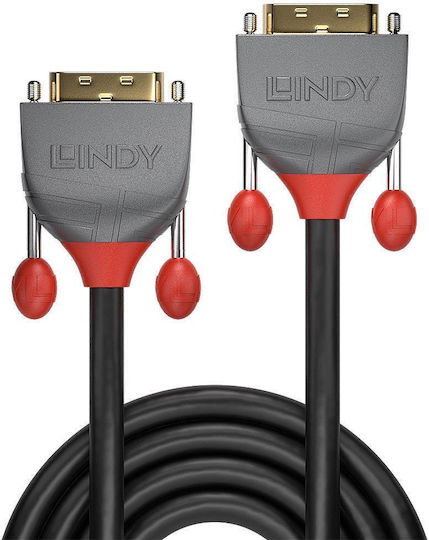Lindy Cable DVI-D male - DVI-D male 2m Μαύρο (36222)