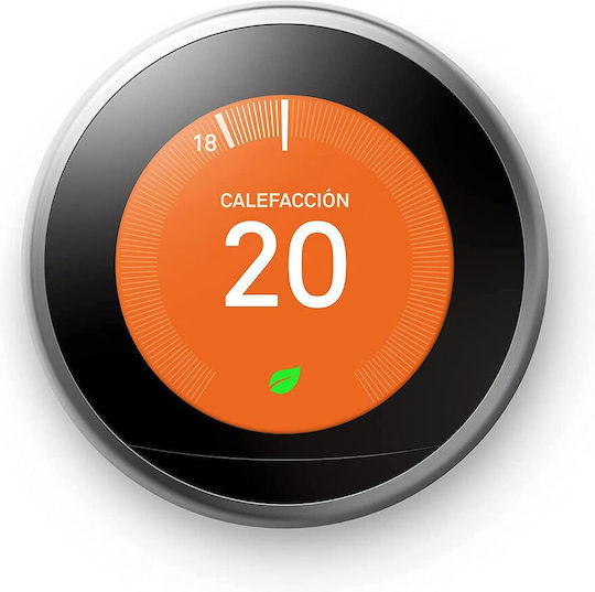 Google Nest Learning Thermostat 3rd Gen (T3028) Digital Termostat Spațiu Inteligent cu Ecran Tactil și Wi-Fi