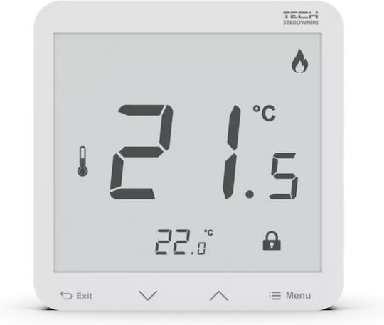 Tech R-8s Plus Wireless Room Controller White Humidity Measurement