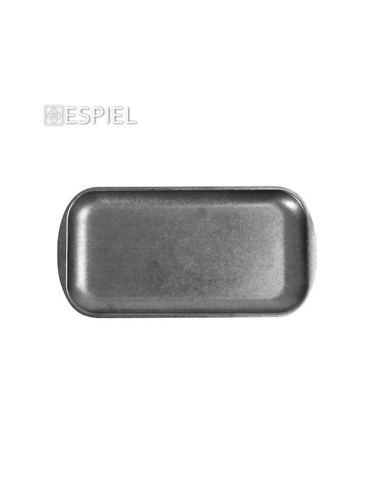 Espiel Snow Сервизна Плато от Порцелан Сив 23x13.5бр 1бр