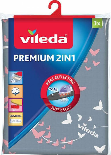 Vileda Premium 2in1 Ironing Board Cover Gray 130x45cm