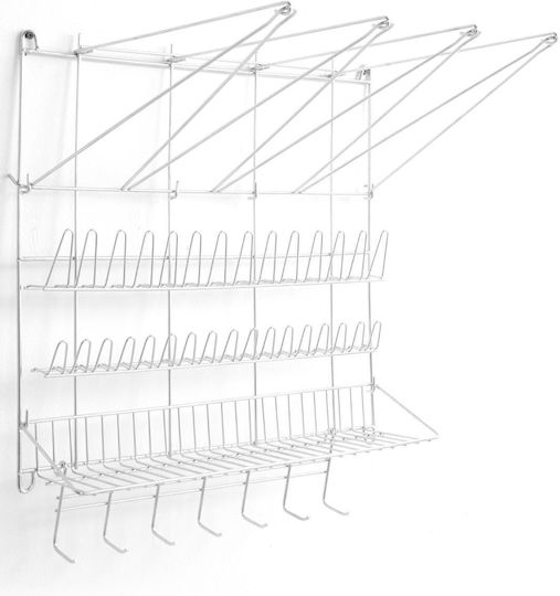 Hendi Wandmontage Metallisches Regal 50x36x56cm Silber