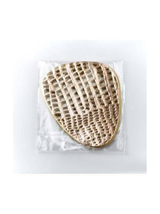 Mondex Suporturi pentru pahare Metalic Auriu 10x13cm 4buc