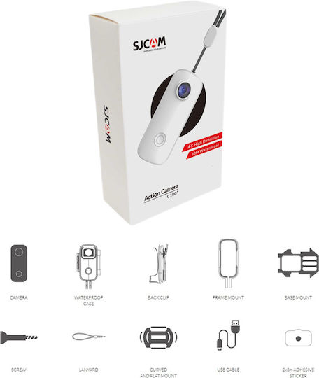 SJCAM C100+ Action Camera 4K Ultra HD Underwater With Case And Wi-Fi Black