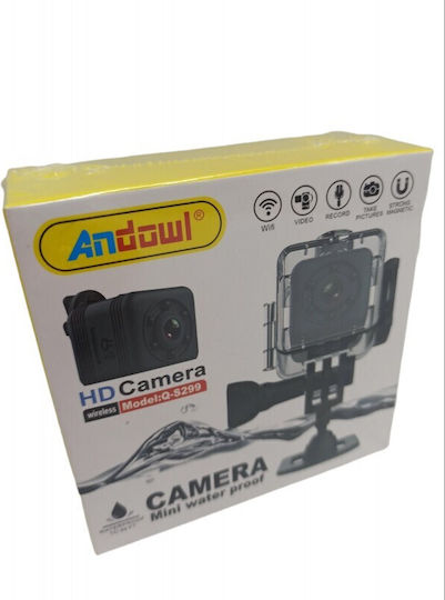Andowl Q-S299 32GB Action Camera HD (720p) Underwater (with Case) and Wi-Fi Black