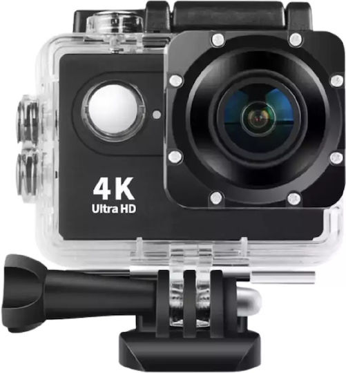 Clever Clever 30fps Action Camera 4K Ultra HD Υποβρύχια (με Θήκη) και Wi-Fi Μαύρη