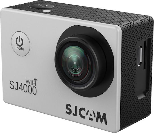 SJCAM SJ4000 Action Camera Full HD (1080p) Υποβρύχια (με Θήκη) Standard και Wi-Fi Ασημί