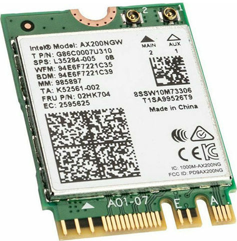 Intel M.2 Wireless Card Wi‑Fi 6 (1000Mbps) PCI-e Card