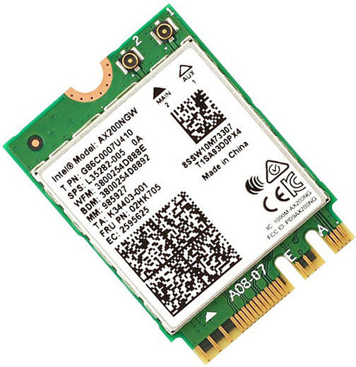 Intel M.2 Wireless Card Wi‑Fi 6 (1000Mbps) PCI-e Card