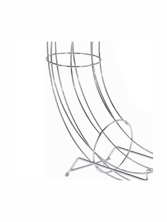 Excellent Houseware Φρουτιέρα Μεταλλική Ασημί 31x11x44εκ.