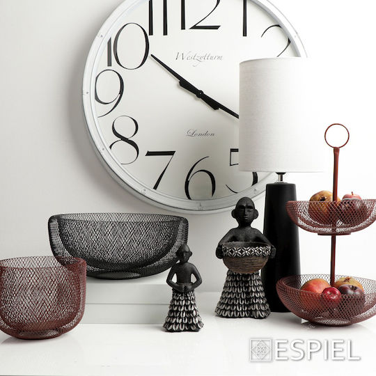 Espiel Fruitieră Metalic 2 nivele Roșu 29x29x50buc Espiel Fruitieră Metalic 2 nivele Roșu 29x29x50buc