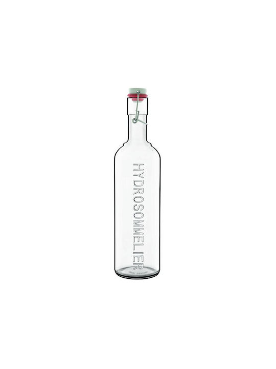 Luigi Bormioli Hydrossomelier Glass Water Bottle with Transparent Screw Lid