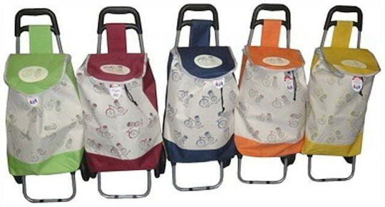Fabric Shopping Trolley Burgundy