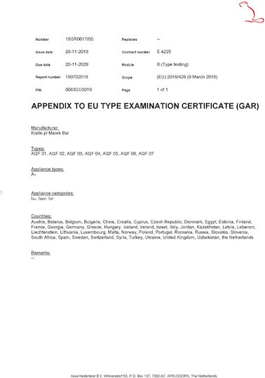 Kratki Καυστήρας Αερίου για Τζάκι Ανοιχτού Τύπου