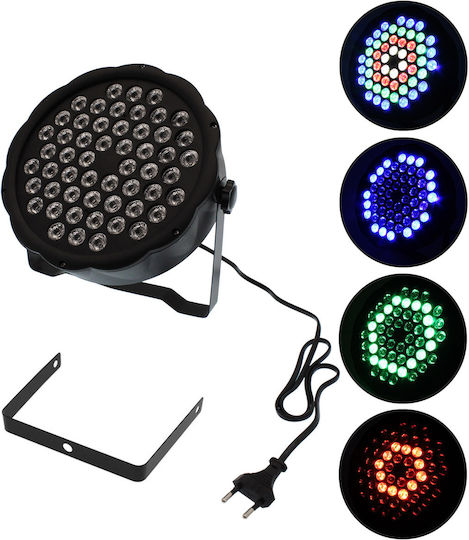 Προβολέας LED PAR DMX Dj 54 X RGB / Κόκκινο / Πράσινο / Μπλε / RGBW