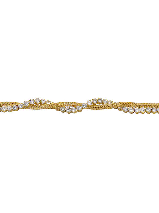 Savvas Design Bracelet made of Gold 14K with Zircon