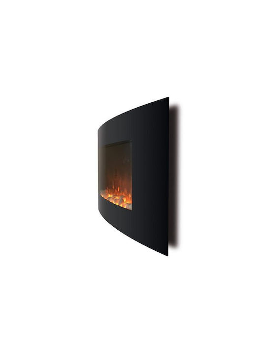 Eurolamp Wall Mounted Electric Fireplace 2000W 90x56cm Black