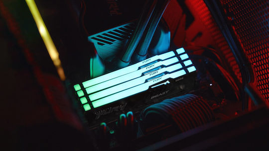 Kingston Fury Beast RGB DDR5 32GB RAM με 2x16GB Modules και Ταχύτητα 6000 για Desktop