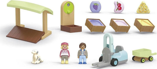 Playmobil Junior Πάγκος Βιολογικών Προϊόντων και Κλαρκ για 1-4 ετών