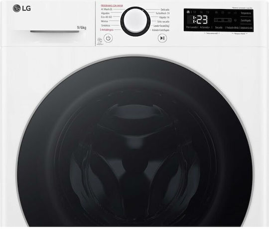 LG Mașină de spălat cu uscător 9kg/6kg Cu aburi 1400 Rotiri