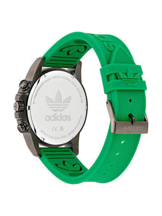 adidas Expression Two Ceas Barbati Cronograf Baterie cu Culoare Verdetii Cauciuc Cureaua