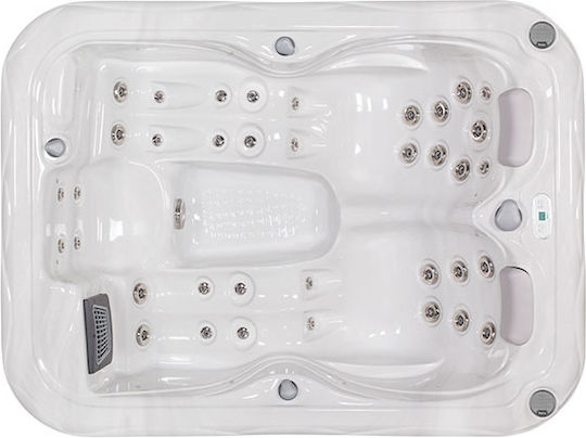 Astral Pool Mars Spa Freistehende Badewanne Bioethanol Kamine im Freien mit Hydrotherapie 213x160cm