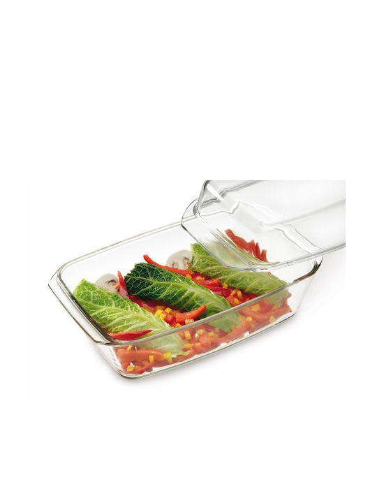 Simax Dutch Oven Rectangular Glass with Glass Lid 37.5x22.5cm 1pcs