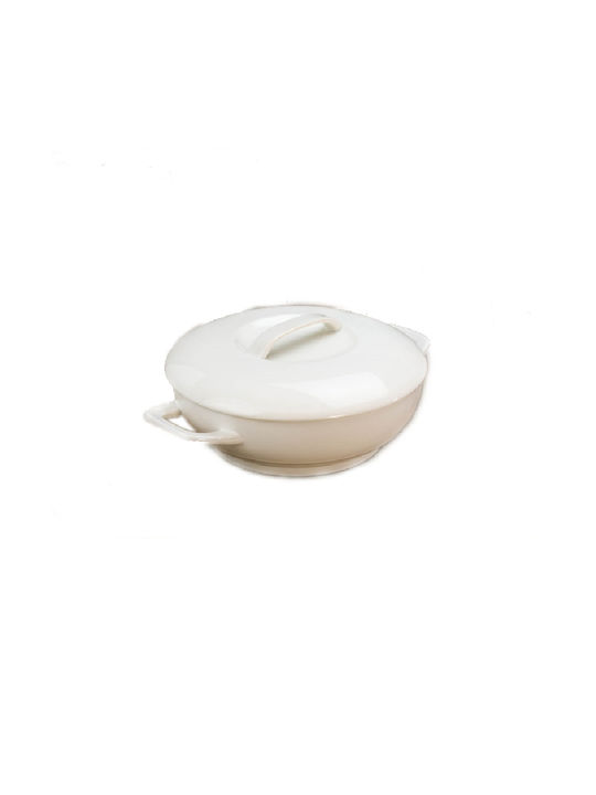 Viosarp Dutch Oven Round Ceramic White 34x26cm 1pcs
