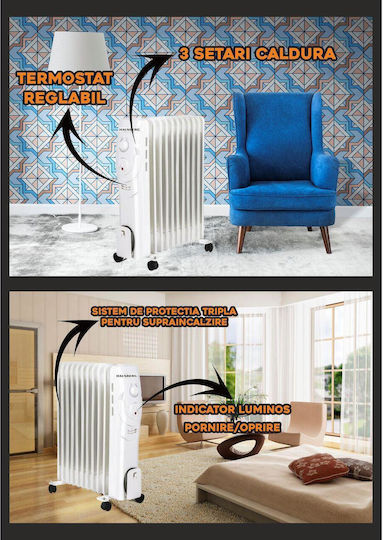 Hausberg Καλοριφέρ Λαδιού με 11 Φέτες 2500W