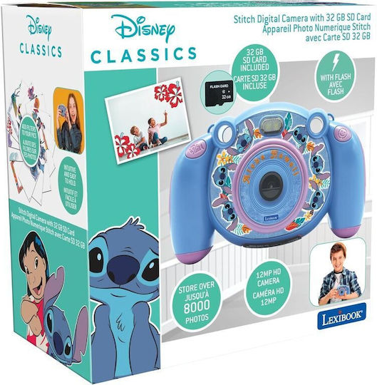 Lexibook Disney Stitch Compact Φωτογραφική Μηχανή με Οθόνη 2" και Ανάλυση Video Full HD (1080p) Πολύχρωμη