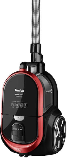 Amica VM4012 Ηλεκτρική Σκούπα 800W με Κάδο 1.5lt Γκρι