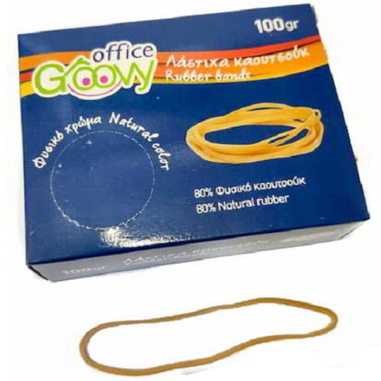 Groovy Gummibänder Verpackung mit Durchmesser 32mm Braun 100gr